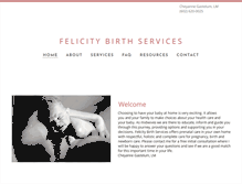 Tablet Screenshot of felicitybirthservices.com